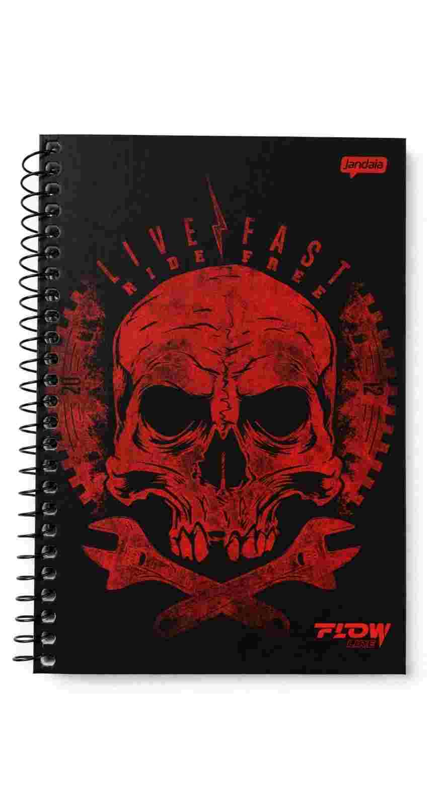 CADERNO ESPIRAL 1/4 C.D. FLOW 80FLS. 